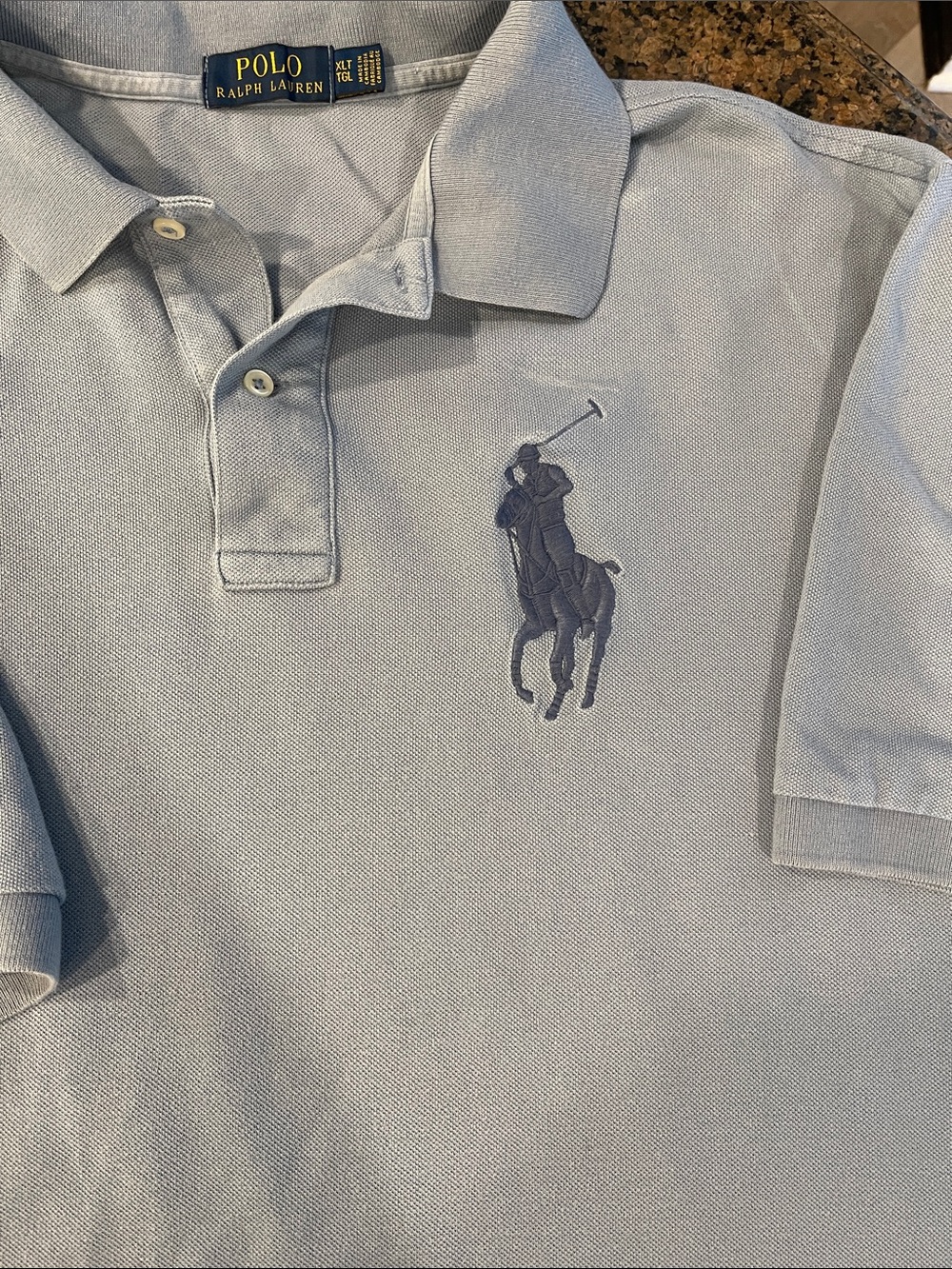 Ralph Lauren Light Blue Polo Shirt with Embroidered Logo